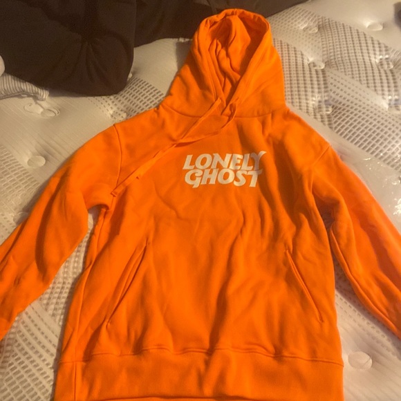 Orange hoodie, size medium. Lonely Ghost. - Picture 1 of 2